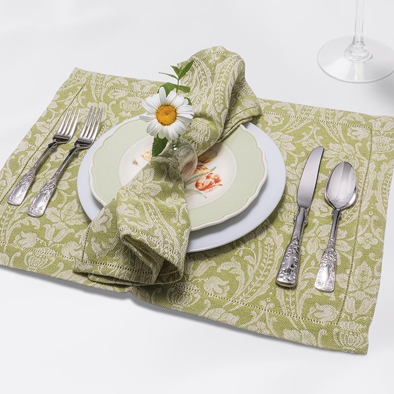 Giardino Busatti Italian Linen Placemats -Set of 4 (green)